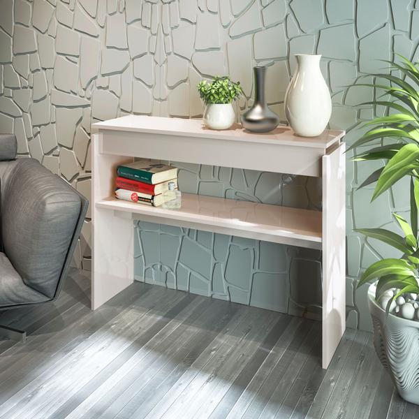 Aparador Com 1 Prateleira Artely Creta Cor Off white Imagem de Aparador Com 1 Prateleira Artely Creta Cor Off white