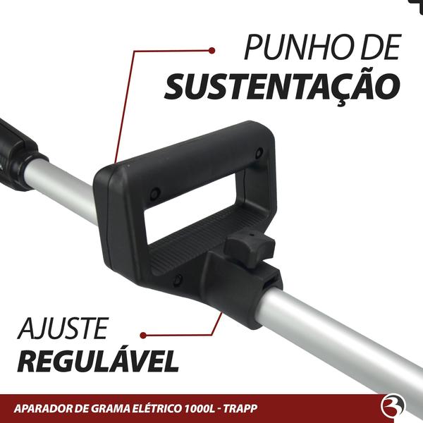 Imagem de Aparador Cortador de Grama Elétrico 1000w Para Casa Jardim Master 1000L Trapp