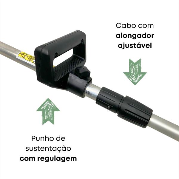 Imagem de Aparador Cortador Elétrico Maquina Cortar Grama Trapp Super Turbo 1800W Fio Nylon Acabamento Jardim