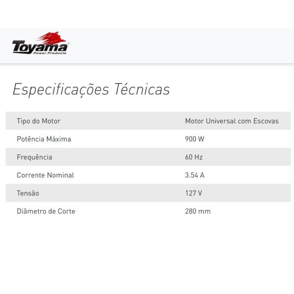 Imagem de Aparador de Grama Elétrico Toyama TST1000E2 900W Max 220V