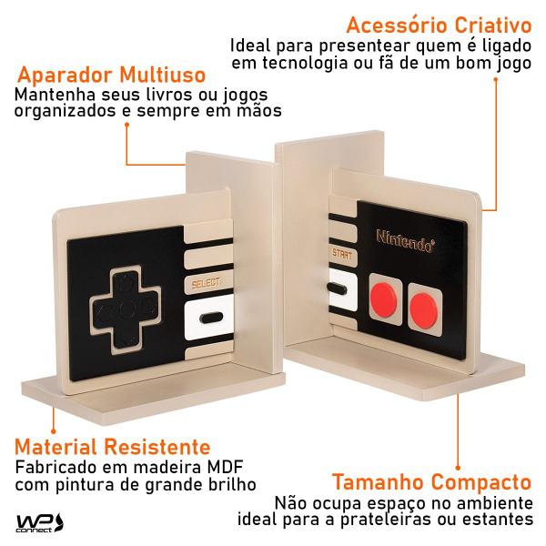 Imagem de Aparador de Livros Controle Nintendo Famicom Presente Geek