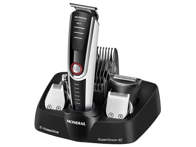 🤓Aparador de Pelos Mondial Super Groom 10 BG-08 com Acessórios 78605-01 🤓Aparador de Pelos Mondial Super Groom 10 BG-08 com Acessórios 78605-01