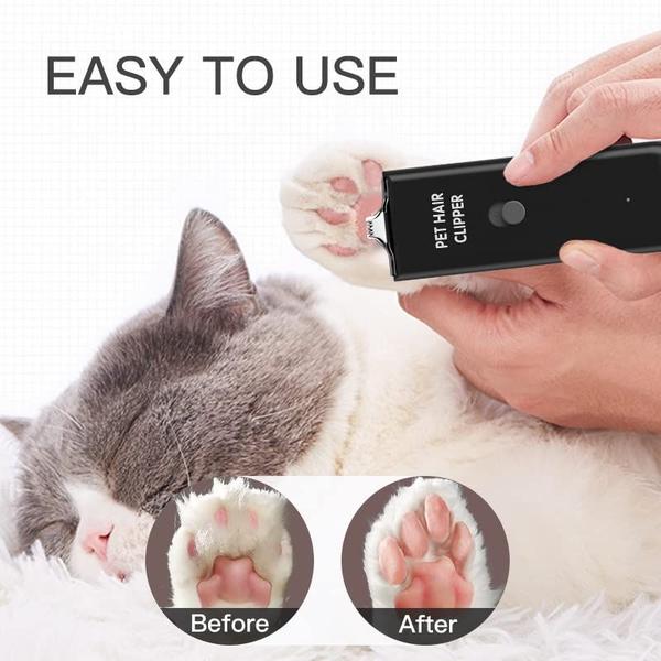 Imagem de Aparador de pêlos para cães Tileon Feet, recarregável por USB, preto