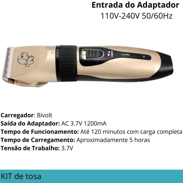 Imagem de Aparador de Pelos para Pets com 4 Pentes