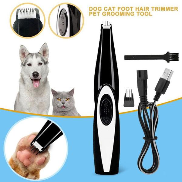 Imagem de Aparador de pelos para pets, máquina profissional de aparar pelos de cães, gatos, cachorros, rosto, orelha, bumbum, cabe