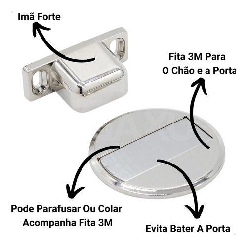 Imagem de Aparador De Porta Trava Magnetica Fixador De Porta Imã Forte Prendedor de Porta Magnético