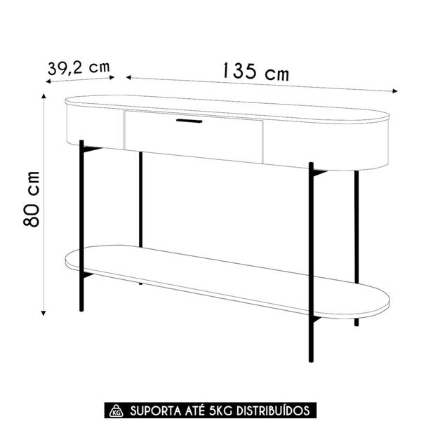 Imagem de Aparador de Sala Pés Metálicos 135cm Jaspe D04 Off White - Mpozenato