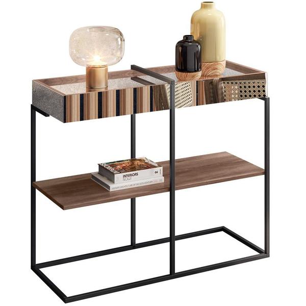 Aparador Decorativo com Mesa de Centro Espelhada Industrial D01 Design Demolição - Lyam Decor Imagem de Aparador Decorativo com Mesa de Centro Espelhada Industrial D01 Design Demolição - Lyam Decor