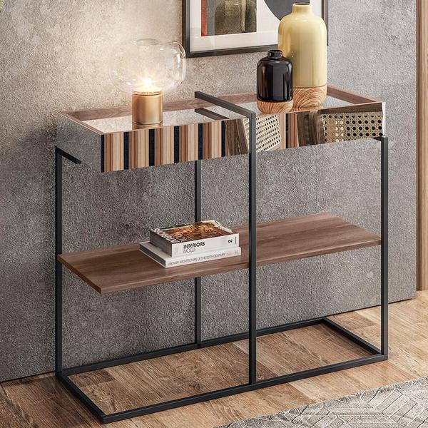 Aparador Decorativo com Mesa de Centro Espelhada Industrial D01 Design Demolição - Lyam Decor Imagem de Aparador Decorativo com Mesa de Centro Espelhada Industrial D01 Design Demolição - Lyam Decor