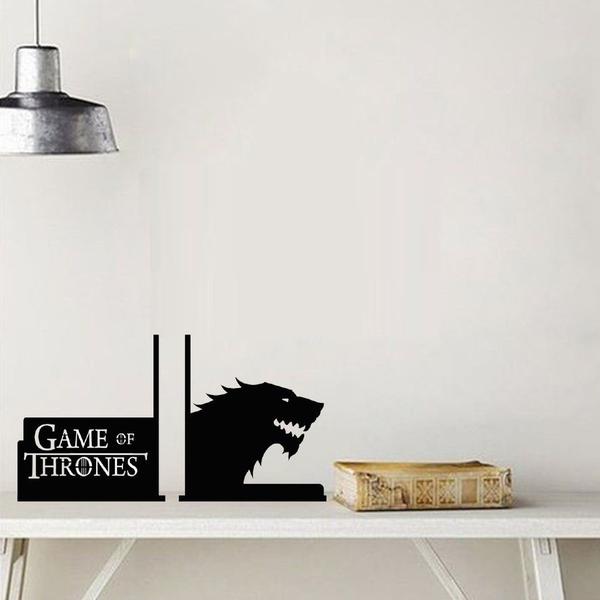 Imagem de Aparador DVD Porta Livros Série Game Of Thores Lobo MDF Decorativo de Mesa