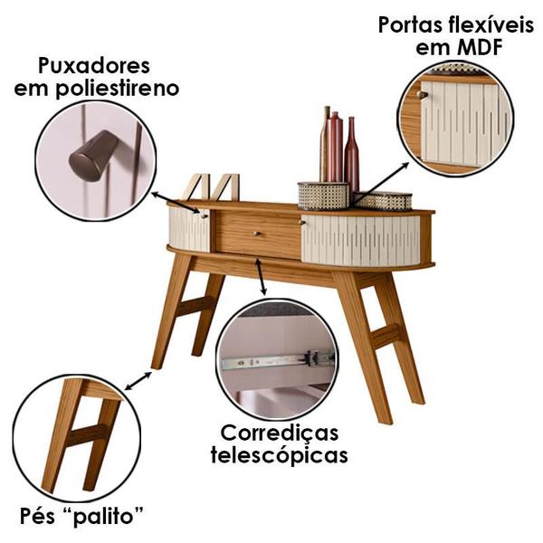 Aparador Estoril e Mesa de Centro Indianápolis Naturale Off White Madetec Imagem de Aparador Estoril e Mesa de Centro Indianápolis Naturale Off White Madetec