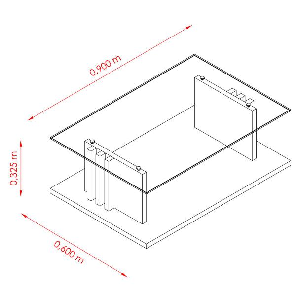 Imagem de Aparador Frizz 305130 e Mesa de Centro Frizz 304130 Natutrale Off White Madetec