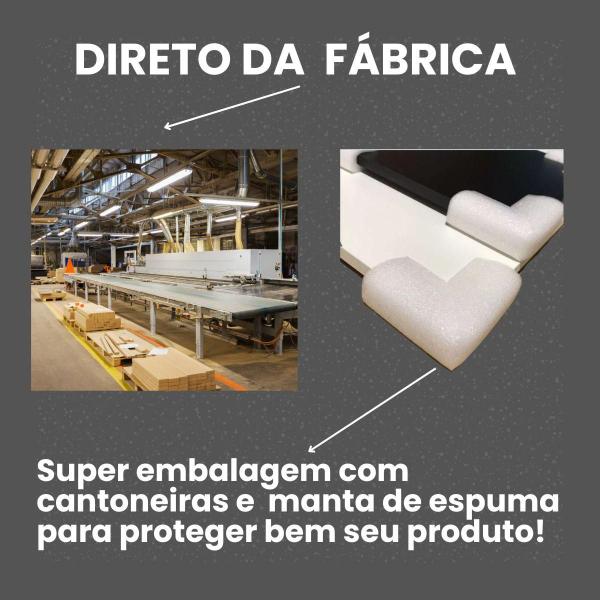 Imagem de Aparador industrial branco off white moderno cantinho café escritorio simples bancada suspensa