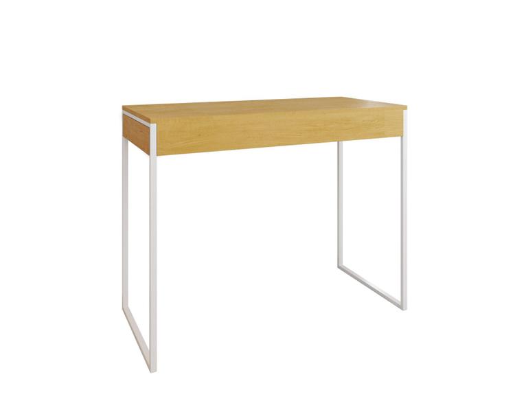 Aparador Industrial Califórnia 137x40 Ferro Branco Tampo Canela - Império Roma Imagem de Aparador Industrial Califórnia 137x40 Ferro Branco Tampo Canela