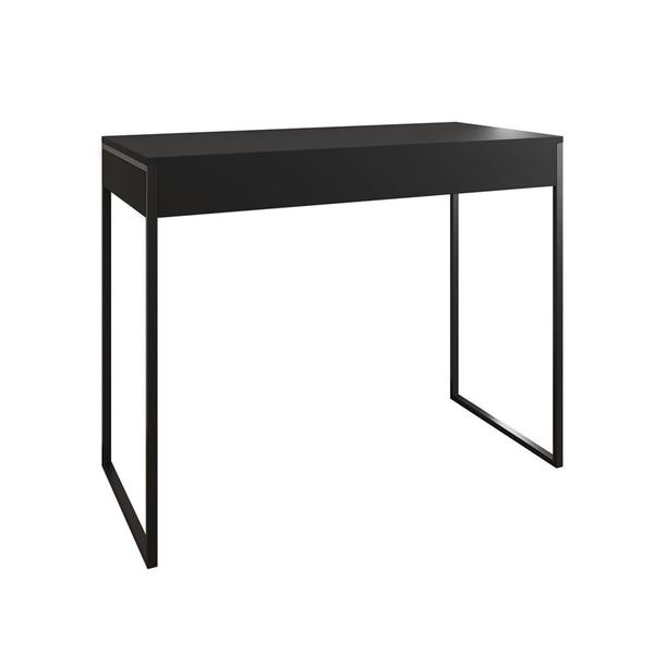 Aparador Industrial Retangular Califórnia Preto 137x40cm Base Ferro Preto - CASA PRIME Imagem de Aparador Industrial Retangular Califórnia Preto 137x40cm Base Ferro Preto