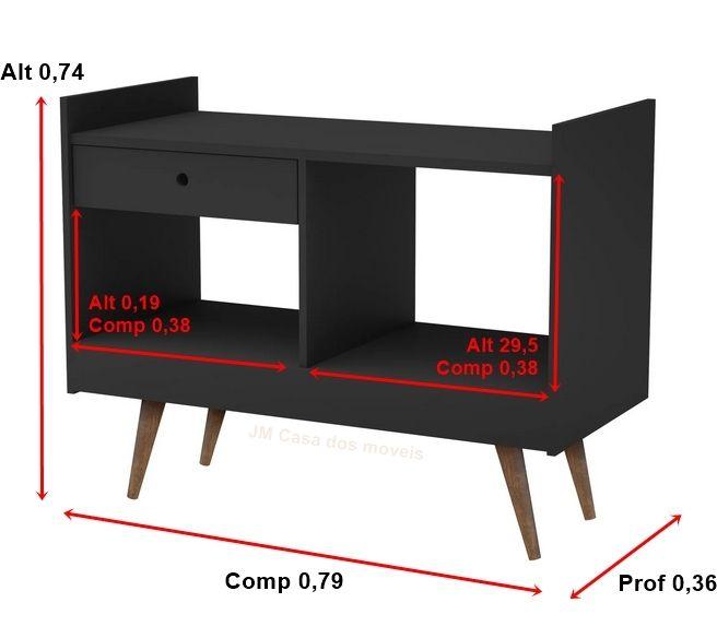 Imagem de Aparador jb 4064 Plus luxo preto - Comprar moveis para sua casa