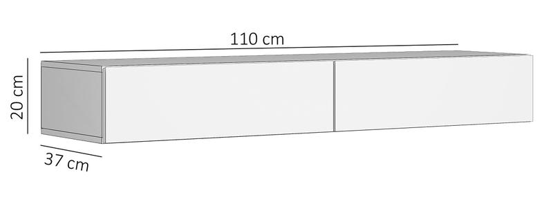 Imagem de Aparador Linha Eros Suspenso 110cm De Largura Em MDF/MDP