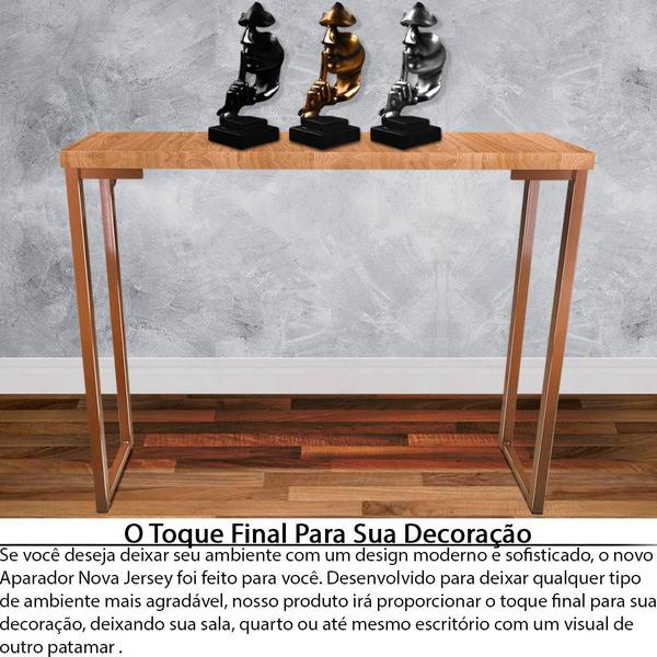 Imagem de Aparador Nova Jersey Para Sala Quarto Modelo Industrial Retrô Cobre