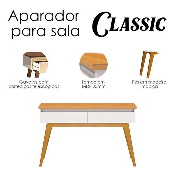 Imagem de Aparador para Sala Ambiente Classic Off White Nature - Imcal