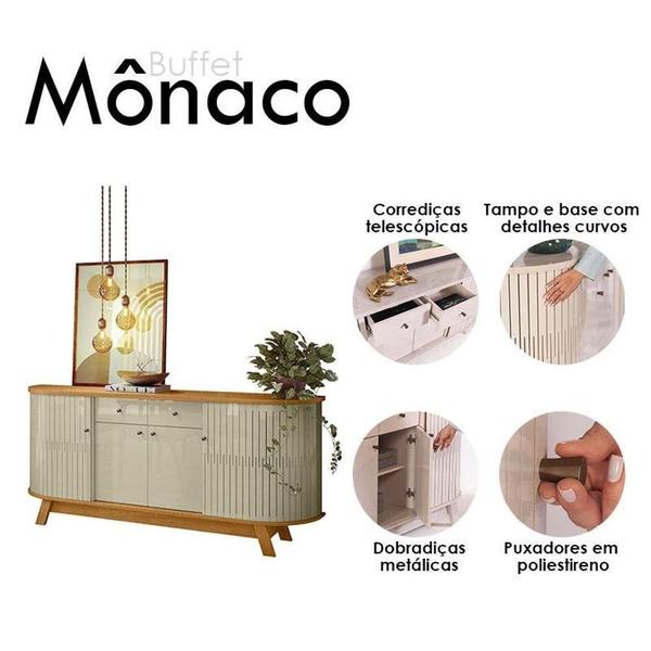 Imagem de Aparador Para Sala Buffet Ambiente Mônaco Cumaru Opala - Madetec