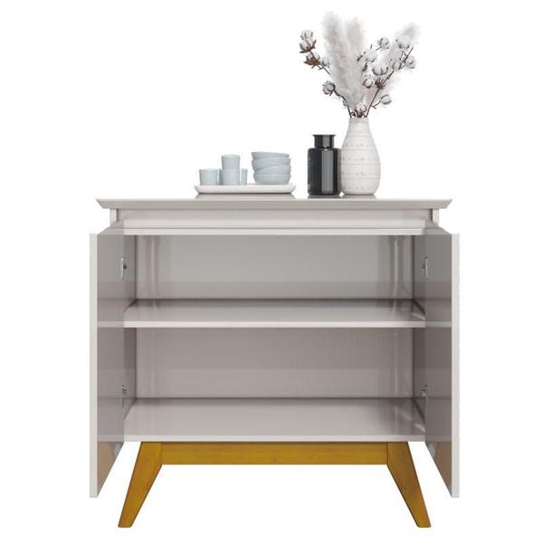 Aparador para Sala Buffet Classic 2 Portas Off White - Imcal Imagem de Aparador para Sala Buffet Classic 2 Portas Off White - Imcal