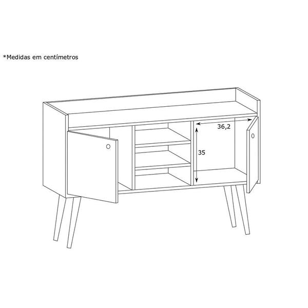 Imagem de Aparador para Sala de Estar Chang 2 Portas Estilare Móveis