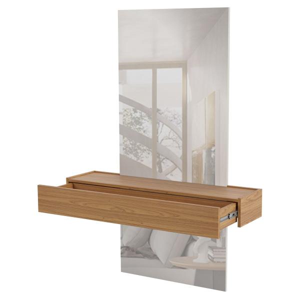 Aparador Versalhes 100% Mdf com Espelho 1 Gaveta Freijó/Off White - Panorama Móveis Imagem de Aparador Versalhes 100% Mdf com Espelho 1 Gaveta Freijó/Off White - Panorama Móveis