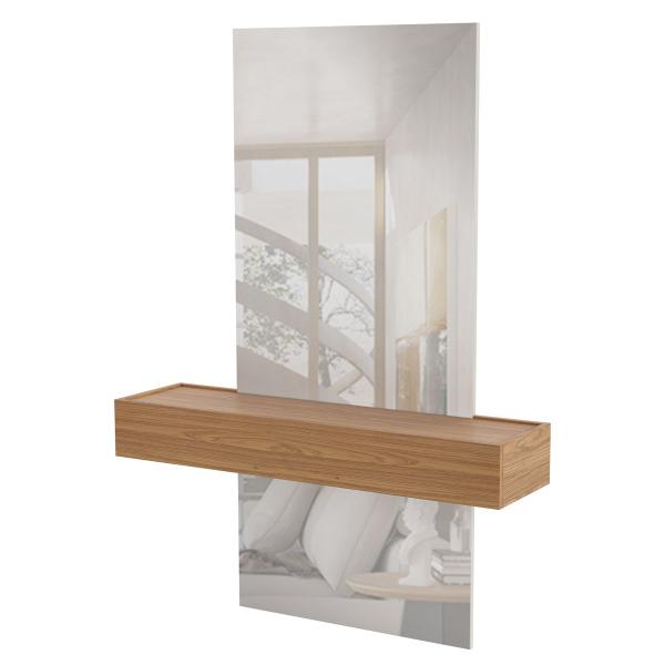 Aparador Versalhes 100% Mdf com Espelho 1 Gaveta Freijó/Off White - Panorama Móveis Imagem de Aparador Versalhes 100% Mdf com Espelho 1 Gaveta Freijó/Off White - Panorama Móveis
