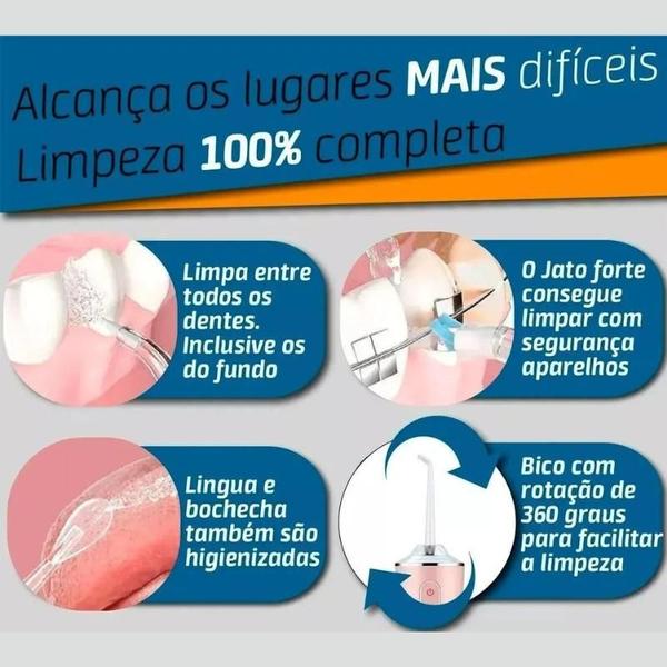 Imagem de Aparelho Bucal 3 Em 1 Jato Potente Para Limpeza Completa