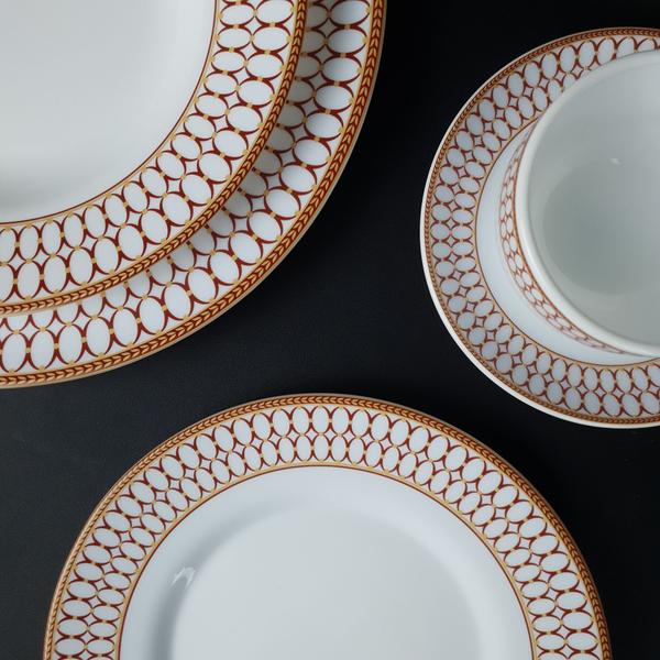 Aparelho de Almoço e Jantar Sovrana Estampado Opaline C/ 20 Und - Diva Imagem de Aparelho de Almoço e Jantar Sovrana Estampado Opaline C/ 20 Und