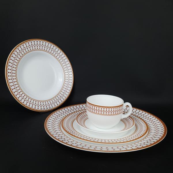 Aparelho de Almoço e Jantar Sovrana Estampado Opaline C/ 20 Und - Diva Imagem de Aparelho de Almoço e Jantar Sovrana Estampado Opaline C/ 20 Und