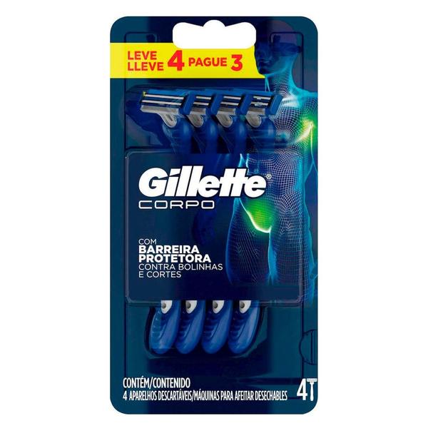 Imagem de Aparelho De Barbear Gillette Corpo Leve 4 Pague 3