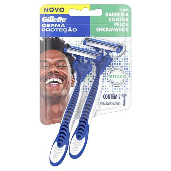 Imagem de Aparelho de Barbear Gillette Derma Proteção 2 Unidades