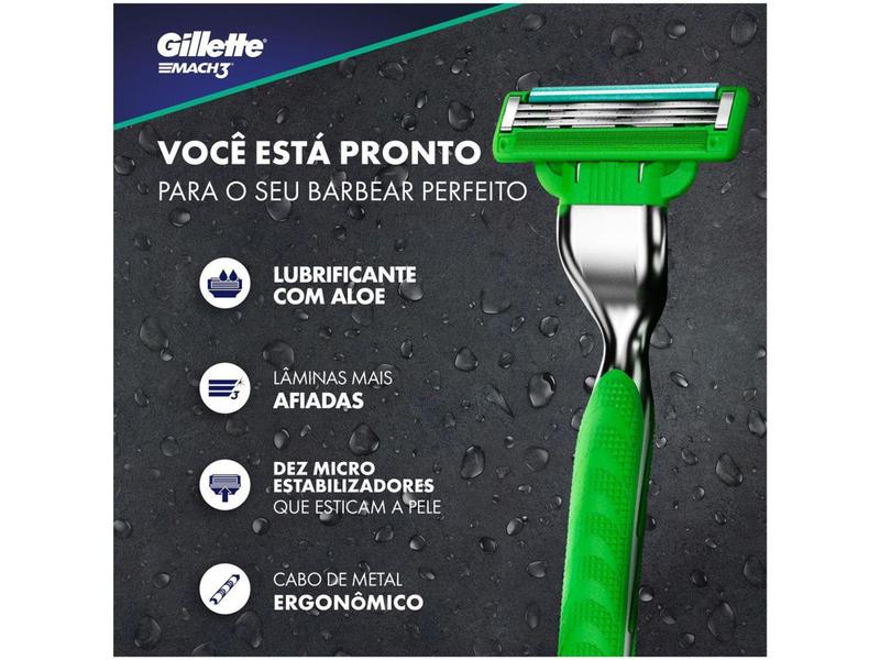 Imagem de Aparelho de Barbear Gillette - Mach3 Sensitive + 1 Carga