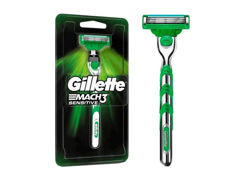 Imagem de Aparelho de Barbear Gillette Mach3 Sensitive + 4 Cargas Kit