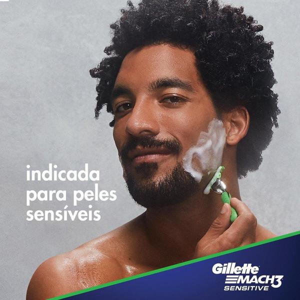 Imagem de Aparelho de Barbear Gillette Mach3 Sensitive + 9 cargas