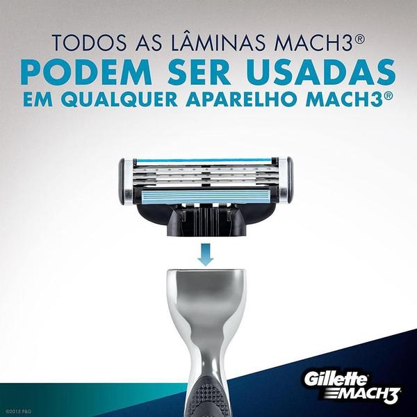 Imagem de Aparelho De Barbear Gillette Mach3 Sensitive - Acqua Grip