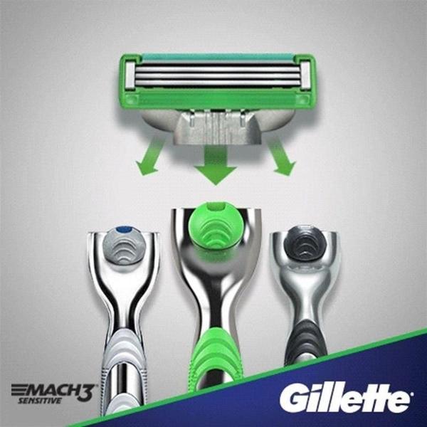 Imagem de Aparelho De Barbear Gillette Mach3 Sensitive - Acqua Grip