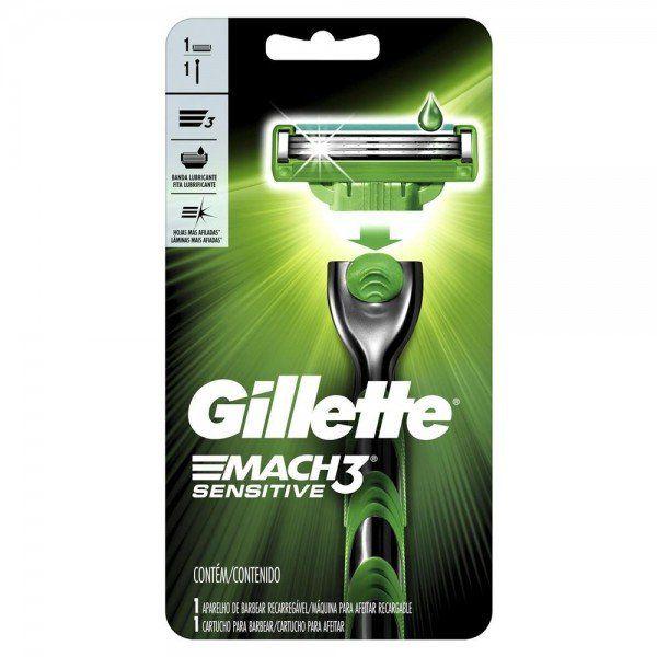 Imagem de Aparelho de barbear gillette mach3 sensitive com 1 unidade