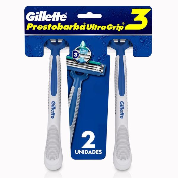 Imagem de Aparelho de Barbear Gillette Prestobarba Ultragrip 3 c/ 2 Unidades