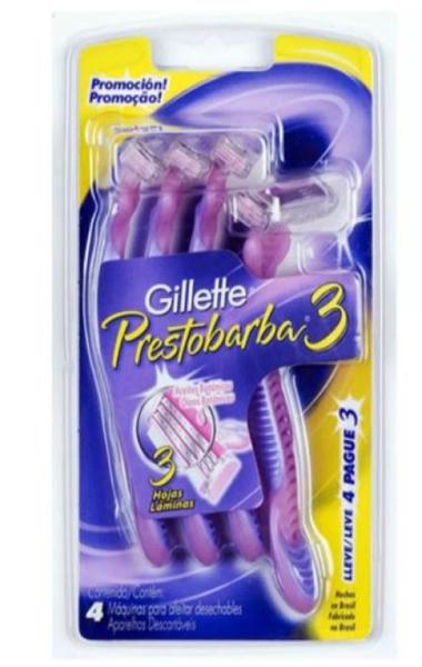 Imagem de Aparelho De Depilação Gillette Prestobarba Leve 4 Pague 3