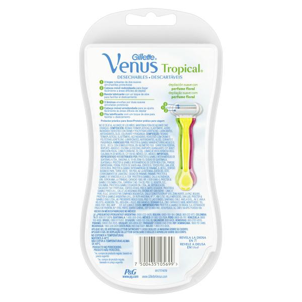 Imagem de Aparelho de depilação gillette venus tropical 3 unidades