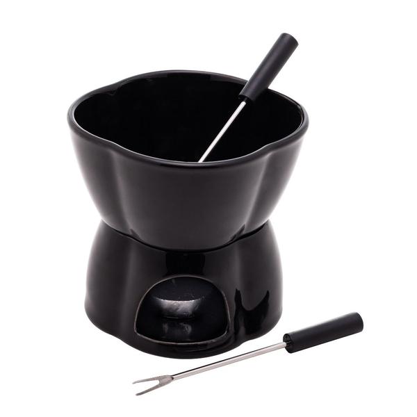 Imagem de Aparelho de Fondue 4 Peças Alpes Preto 400ml Lyor