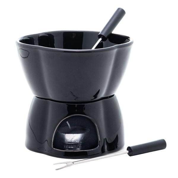 Imagem de Aparelho de Fondue 4 Peças Alpes Preto 400ml Lyor