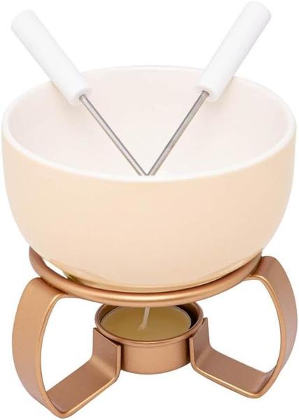 Imagem de Aparelho de Fondue 4 Peças Aspen Bege 350ml - Ideal para Chocolate