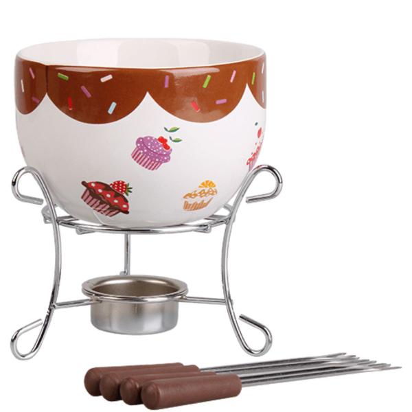 Imagem de Aparelho de Fondue Cerâmica  Brinox Estampa de Cupcake