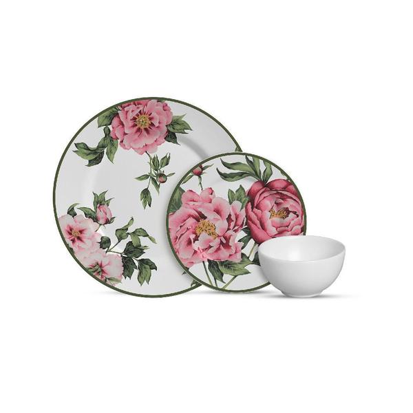 Imagem de Aparelho De Jantar 12 Peças Peony Rose Com Bowl Bco Perola