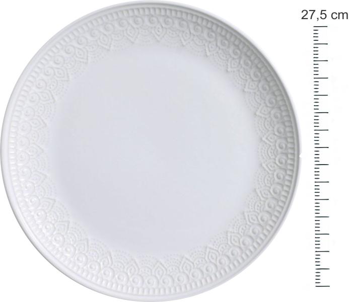 Imagem de Aparelho de jantar 24 peças prato linha agra branco em cerâmica porto brasil