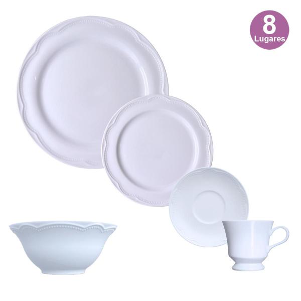 Imagem de Aparelho de Jantar 40 Peças C/ Bowl Cottage Porcelanas Germer 8 Lugares