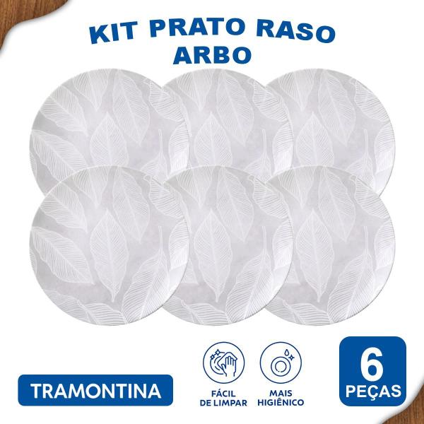 Imagem de Aparelho de Jantar Arbo Tramontina Jogo de Pratos Rasos, Fundos e Sobremesa com Opções de Kits